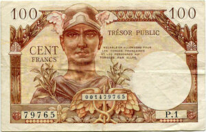 100 francs Trésor Public type 1955