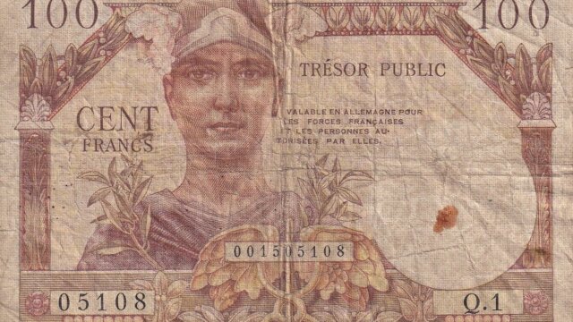 100 francs Trésor Public type 1955