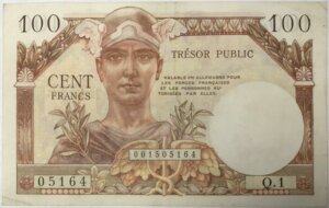 100 francs Trésor Public type 1955