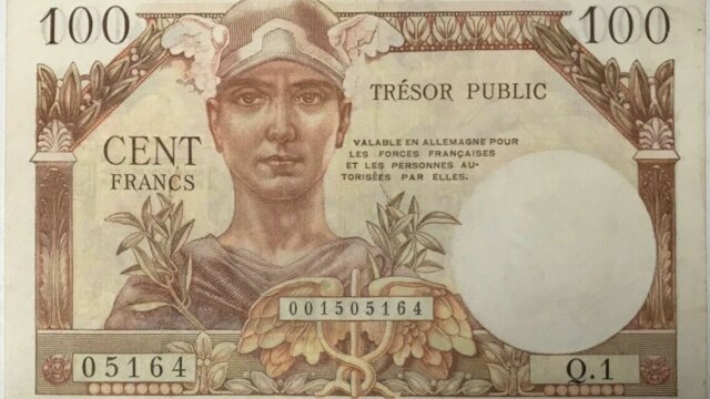 100 francs Trésor Public type 1955