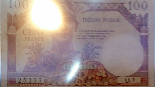 100 francs Trésor Public type 1955