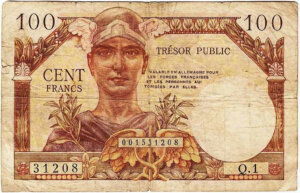 100 francs Trésor Public type 1955