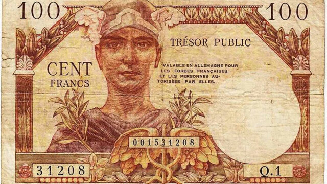 100 francs Trésor Public type 1955