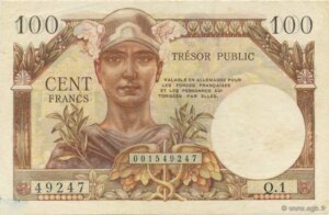 100 francs Trésor Public type 1955