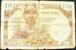 100 francs Trésor Public type 1955