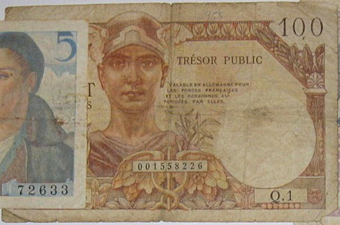 100 francs Trésor Public type 1955