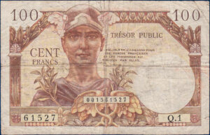 100 francs Trésor Public type 1955