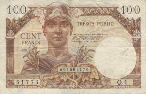 100 francs Trésor Public type 1955