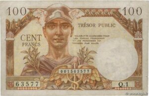 100 francs Trésor Public type 1955