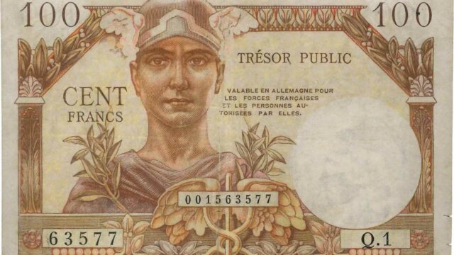 100 francs Trésor Public type 1955