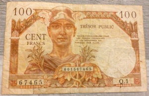 100 francs Trésor Public type 1955