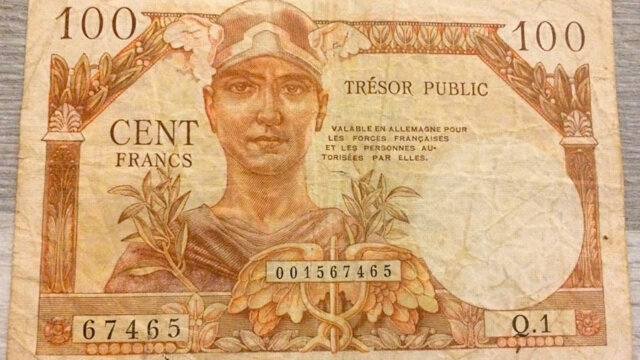 100 francs Trésor Public type 1955