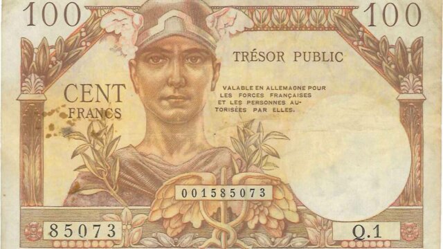 100 francs Trésor Public type 1955