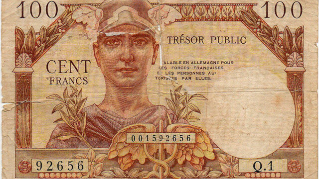 100 francs Trésor Public type 1955