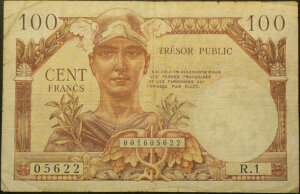 100 francs Trésor Public type 1955