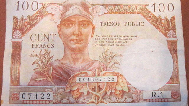 100 francs Trésor Public type 1955