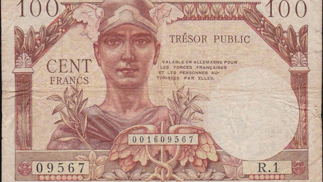 100 francs Trésor Public type 1955