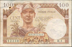 100 francs Trésor Public type 1955