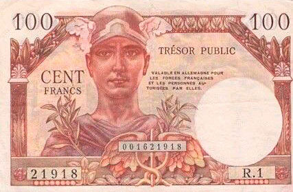 100 francs Trésor Public type 1955