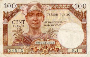 100 francs Trésor Public type 1955