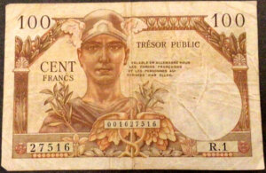 100 francs Trésor Public type 1955