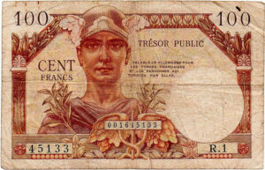 100 francs Trésor Public type 1955