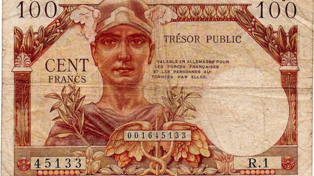 100 francs Trésor Public type 1955