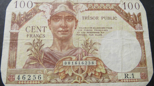 100 francs Trésor Public type 1955