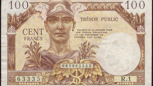 100 francs Trésor Public type 1955