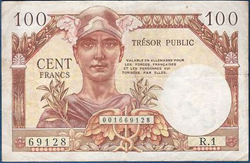 100 francs Trésor Public type 1955