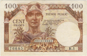 100 francs Trésor Public type 1955