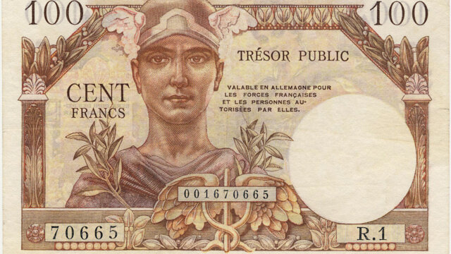 100 francs Trésor Public type 1955