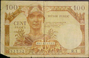 100 francs Trésor Public type 1955