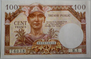 100 francs Trésor Public type 1955