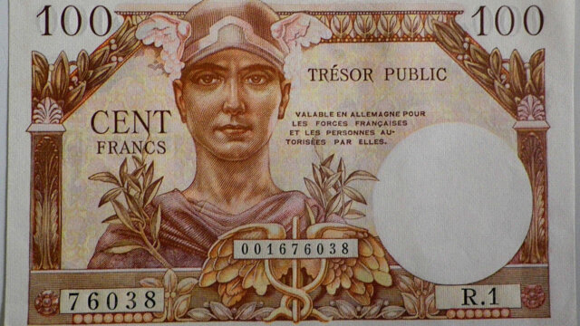 100 francs Trésor Public type 1955