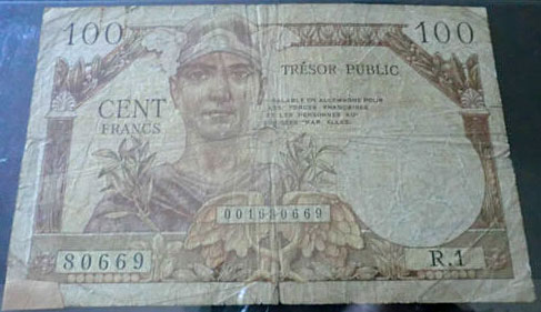 100 francs Trésor Public type 1955