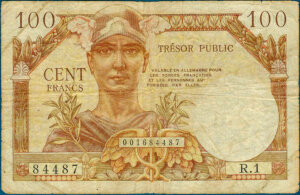 100 francs Trésor Public type 1955