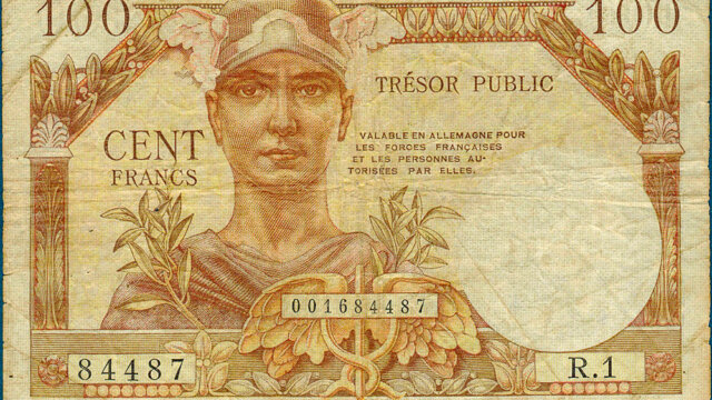 100 francs Trésor Public type 1955