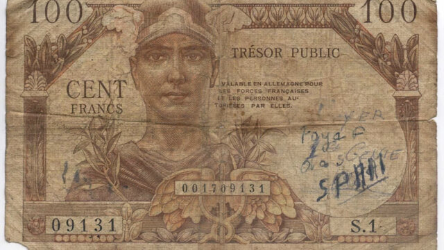 100 francs Trésor Public type 1955