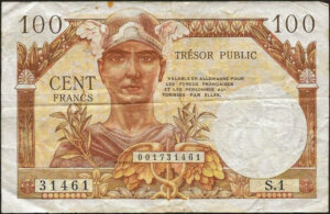 100 francs Trésor Public type 1955