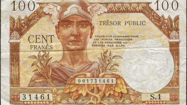 100 francs Trésor Public type 1955