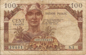 100 francs Trésor Public type 1955