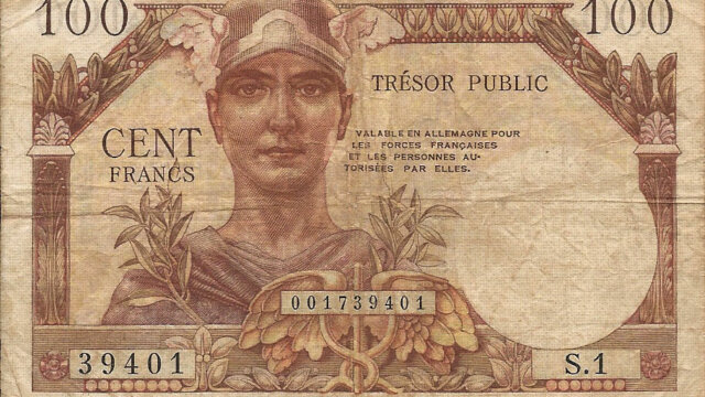 100 francs Trésor Public type 1955