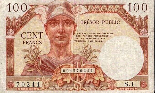 100 francs Trésor Public type 1955