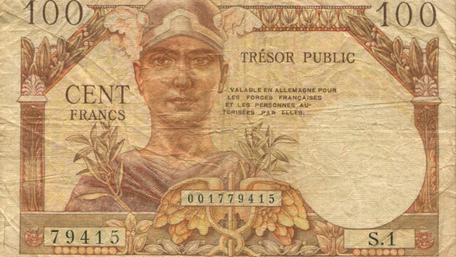 100 francs Trésor Public type 1955