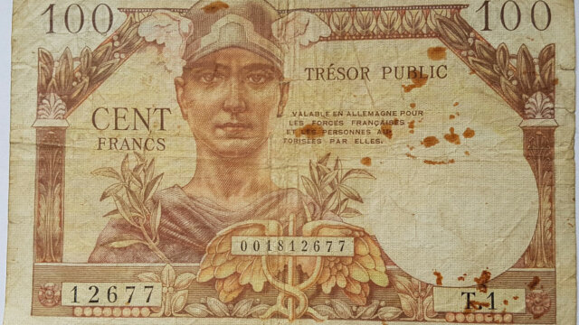 100 francs Trésor Public type 1955