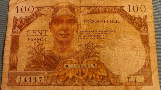 100 francs Trésor Public type 1955