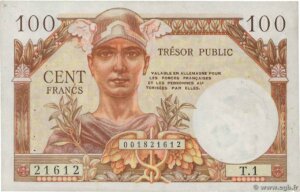 100 francs Trésor Public type 1955