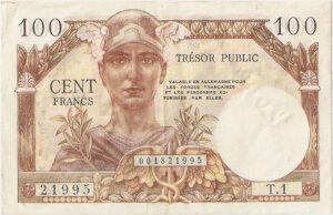 100 francs Trésor Public type 1955