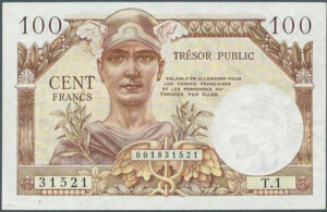 100 francs Trésor Public type 1955